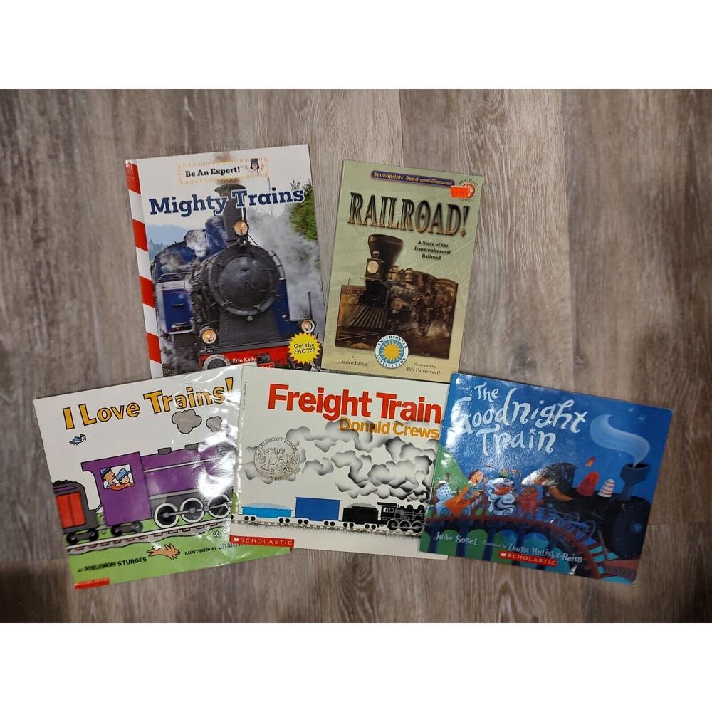 train book lot of 5 preschool themed and education train facts